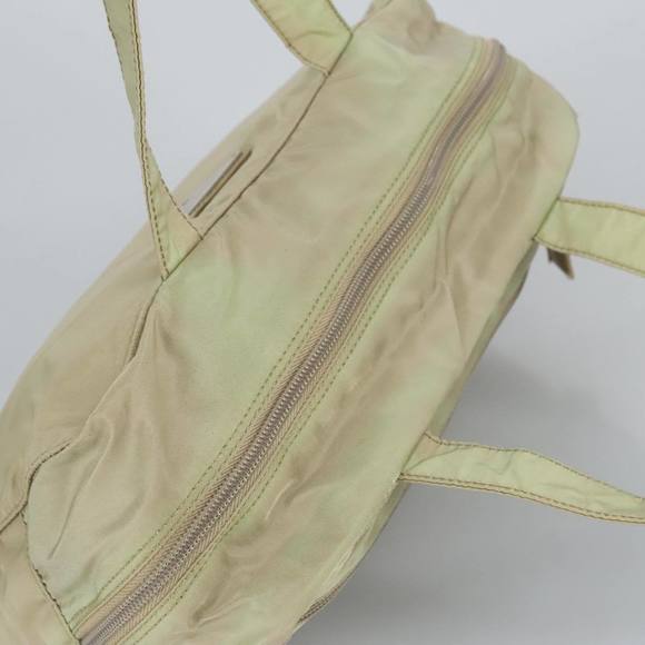 PRADA Hand Bag Nylon Beige Silver Auth 97438 - Picture 6 of 16